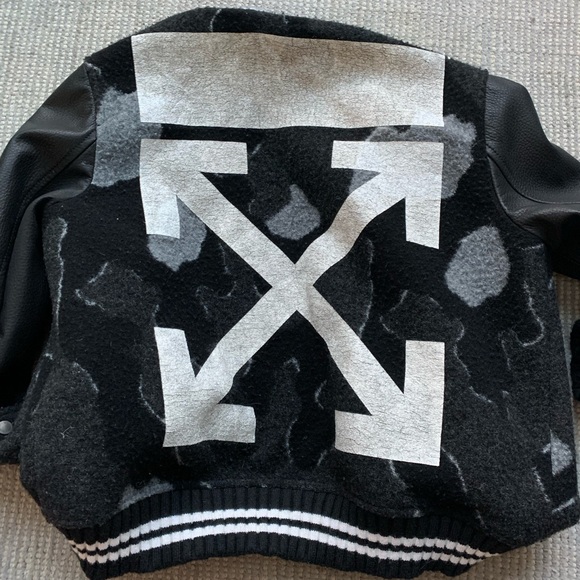Off White Leather Bomber - Picture 1 of 5